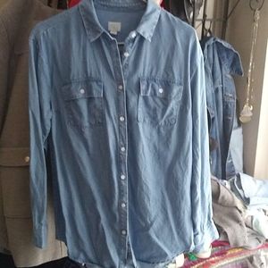 A new day chambray button up shirt